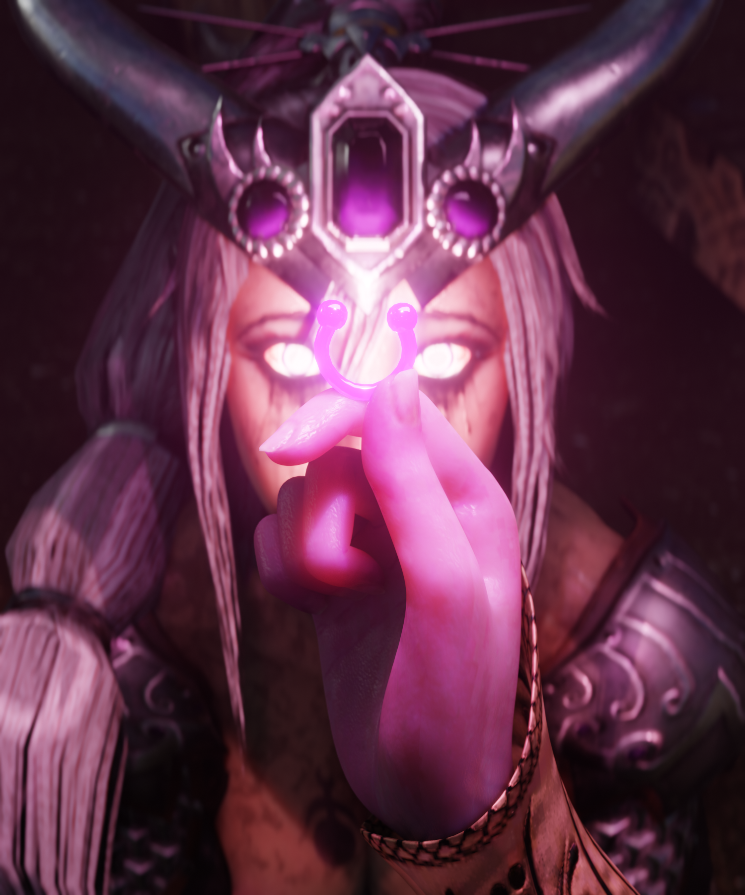 2girls, 3d, branded, breasts, chaos (warhammer), cursed item, defeated, defeated heroine, dirty, enslaved, female, female only, femsub, fishnet, forced, forced exposure, large breasts, miao ying, piercing, runny makeup, slaanesh, slaanesh mark, slave, slave collar, slave girl, soboro, stripped, stripped naked, tattoo, undressed, warhammer (franchise), warhammer fantasy