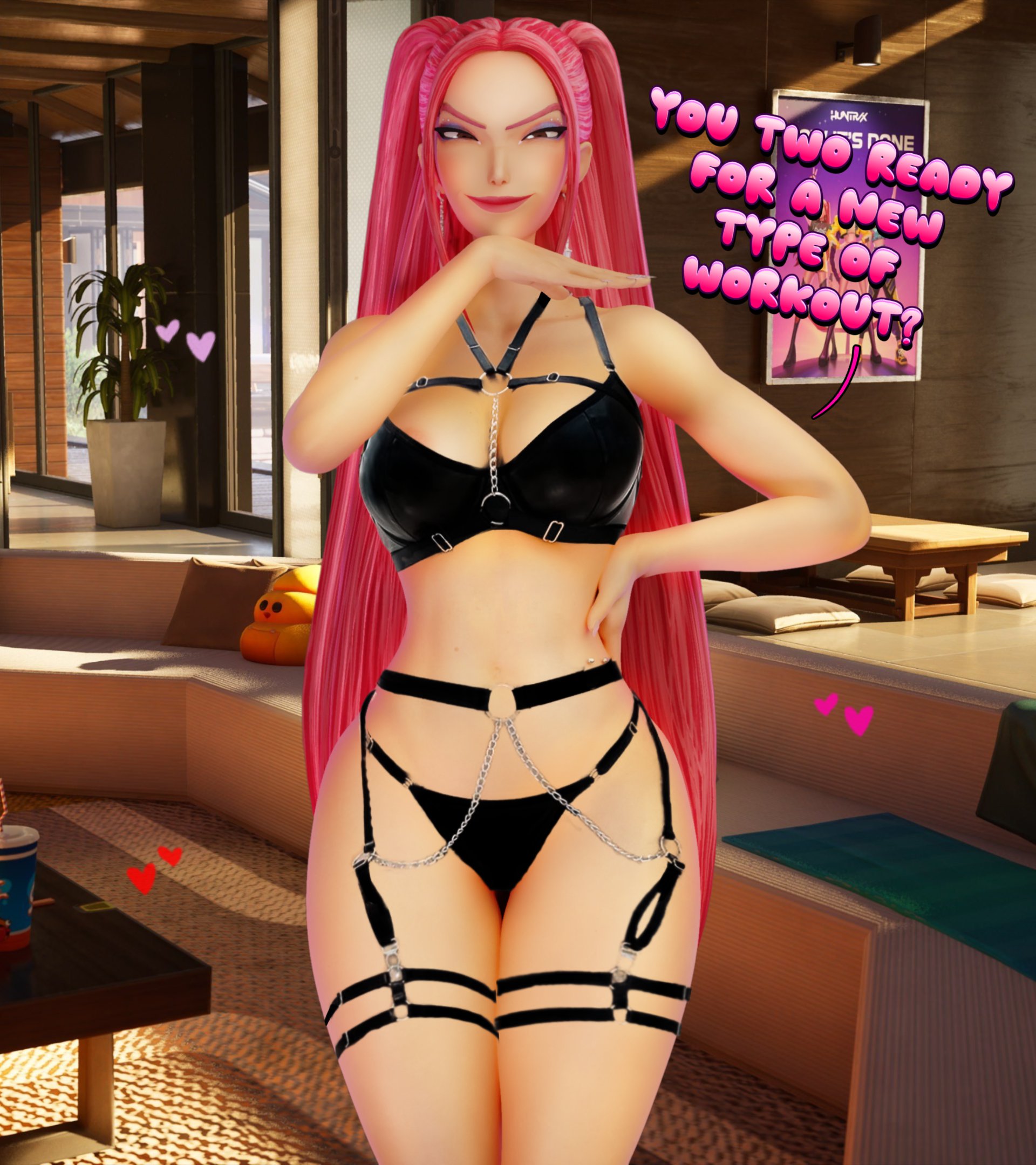 1girls, 3d, abs, armpits, female, female only, fortnite, kpop demon hunters, mira (kpop demon hunters), tagme