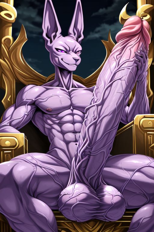 abs ai_generated anthro balls beerus big_balls big_penis cat_humanoid cock cocky69 dragon_ball_super erect_penis erection excessive_size god_of_destruction hard_cock hyper_penis long_penis male_only muscles muscular muscular_anthro muscular_male pecs pectorals penis purple_skin testicles throne veins veiny veiny_arms veiny_legs veiny_penis veiny_testicles