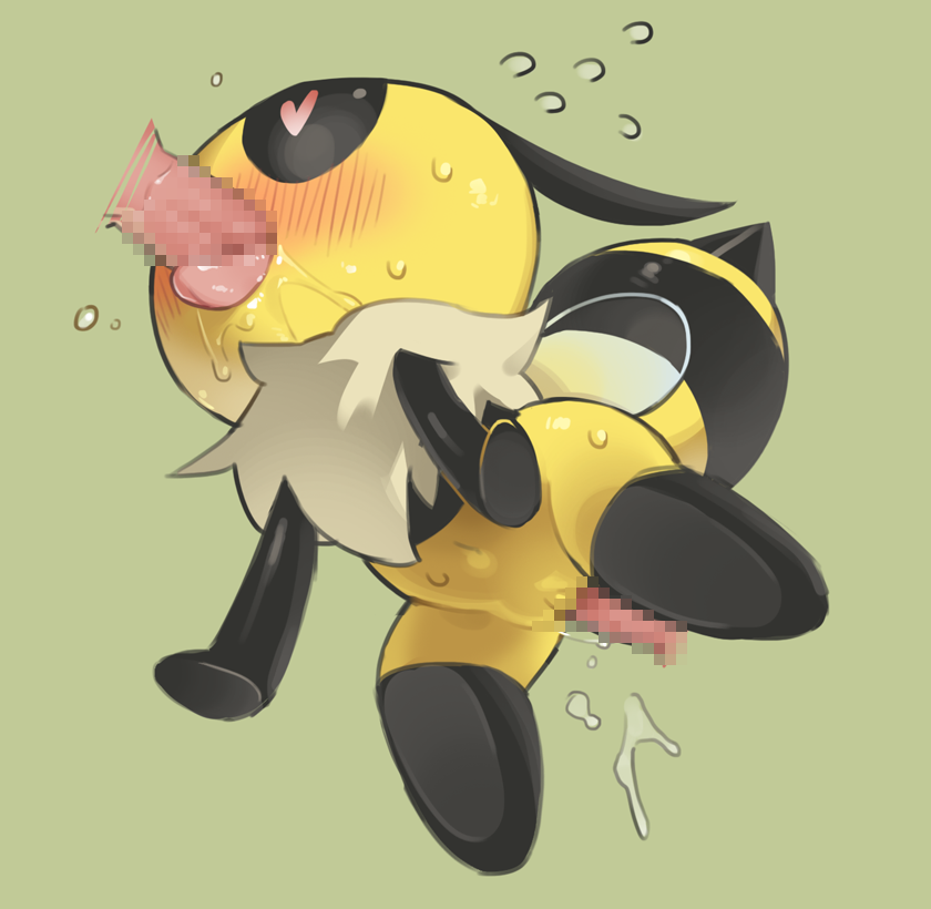 bee blowjob bug_fables double_penetration furry heart-shaped_pupils tosx vi_(bug_fables)