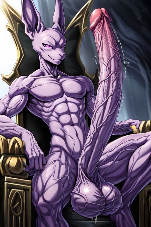 abs ai_generated anthro balls beerus big_balls big_penis cat_humanoid cock cocky69 dragon_ball_super erect_penis erection excessive_size god_of_destruction hard_cock hyper_penis long_penis male_only muscles muscular muscular_anthro muscular_male pecs pectorals penis purple_skin testicles throne veins veiny veiny_arms veiny_legs veiny_penis veiny_testicles