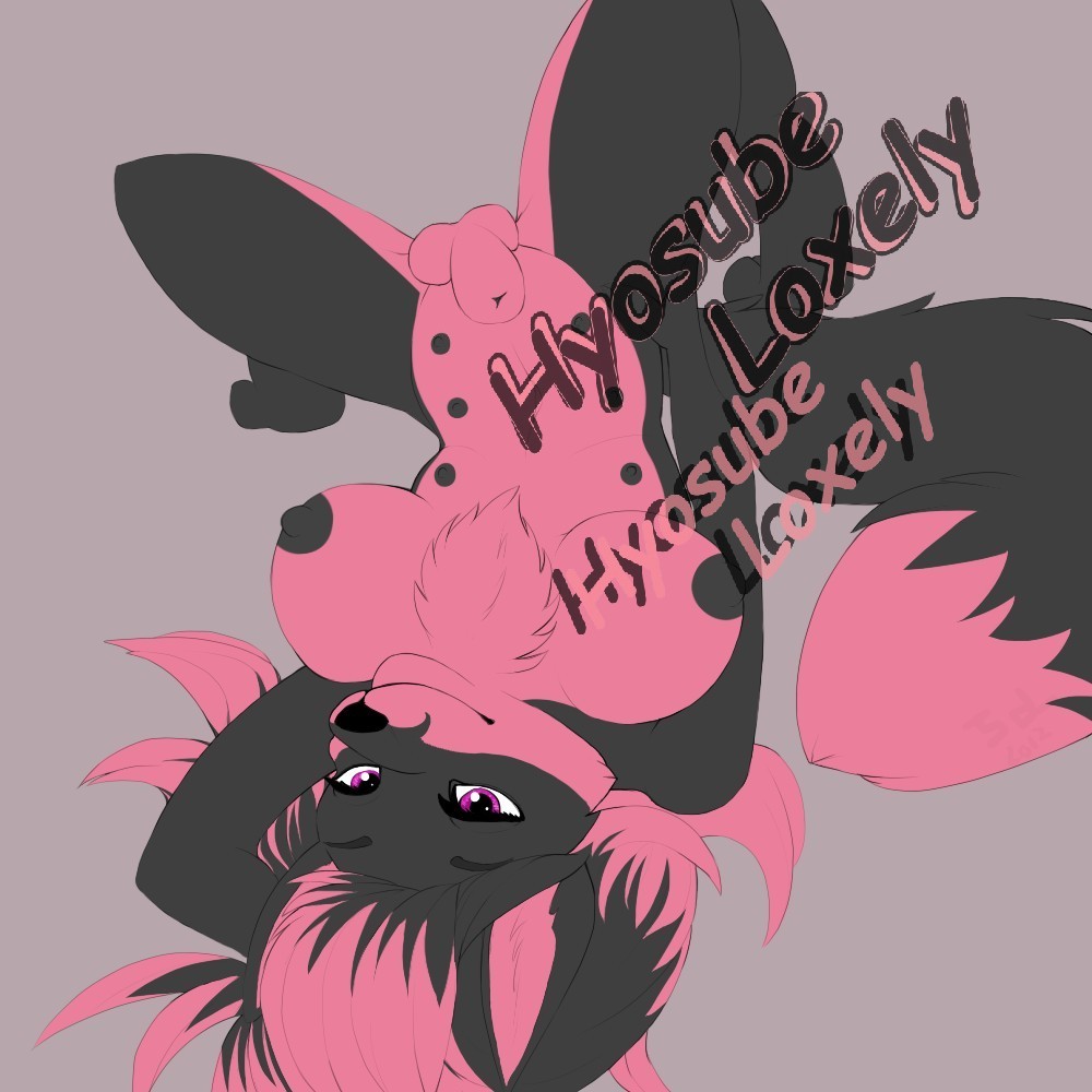 annoying_watermark anthro balls breasts canine chest_tuft fox fully_sheathed fur furry futanari hair herm hyosube intersex long_hair looking_at_viewer multi_nipple nude pink_eyes sheath sheepdust simple_background tuft watermark