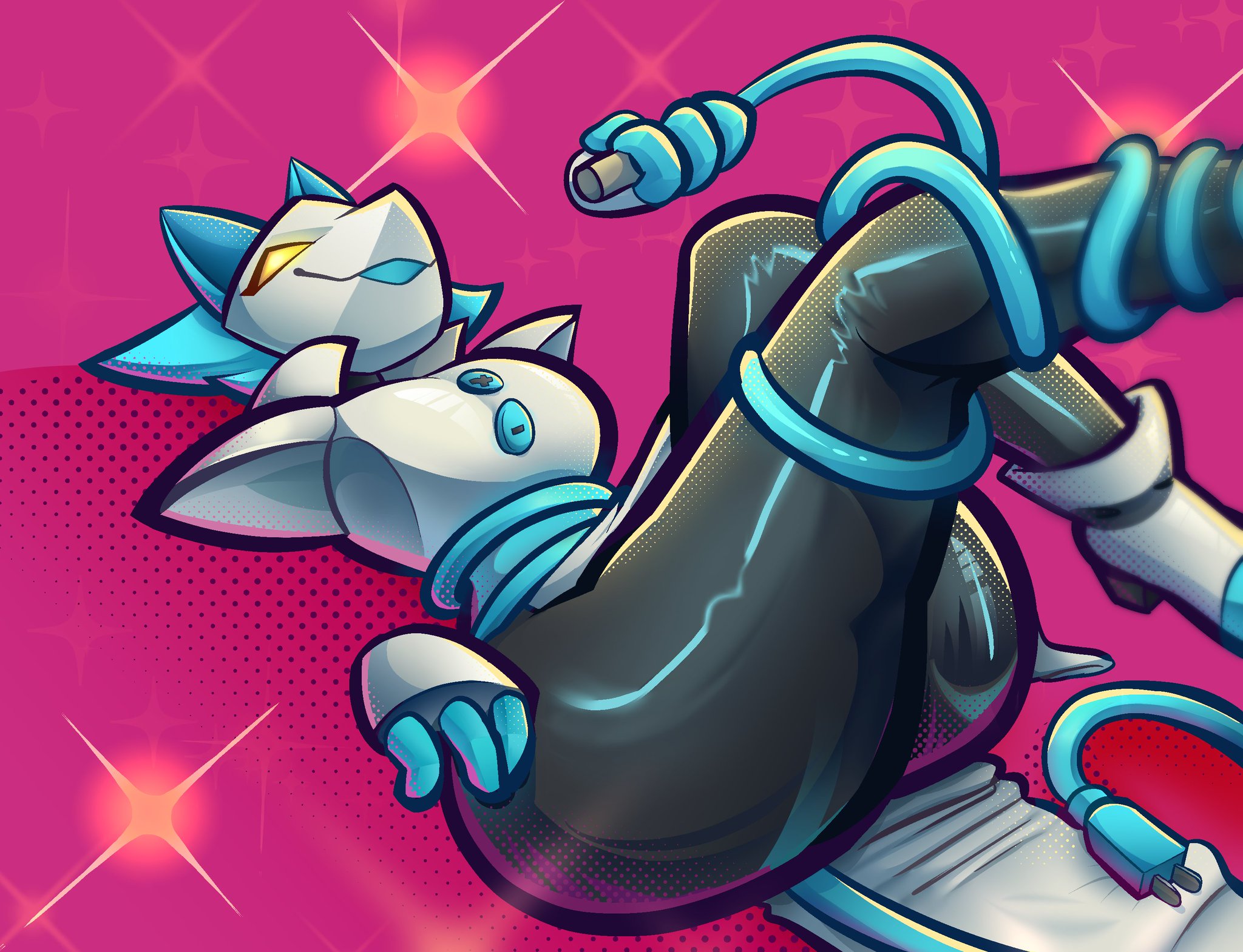 anthro, ass, aweeeson, big breasts, breasts, deltarune, female, furry, robot, tagme, tagme (artist), tasque manager (deltarune)