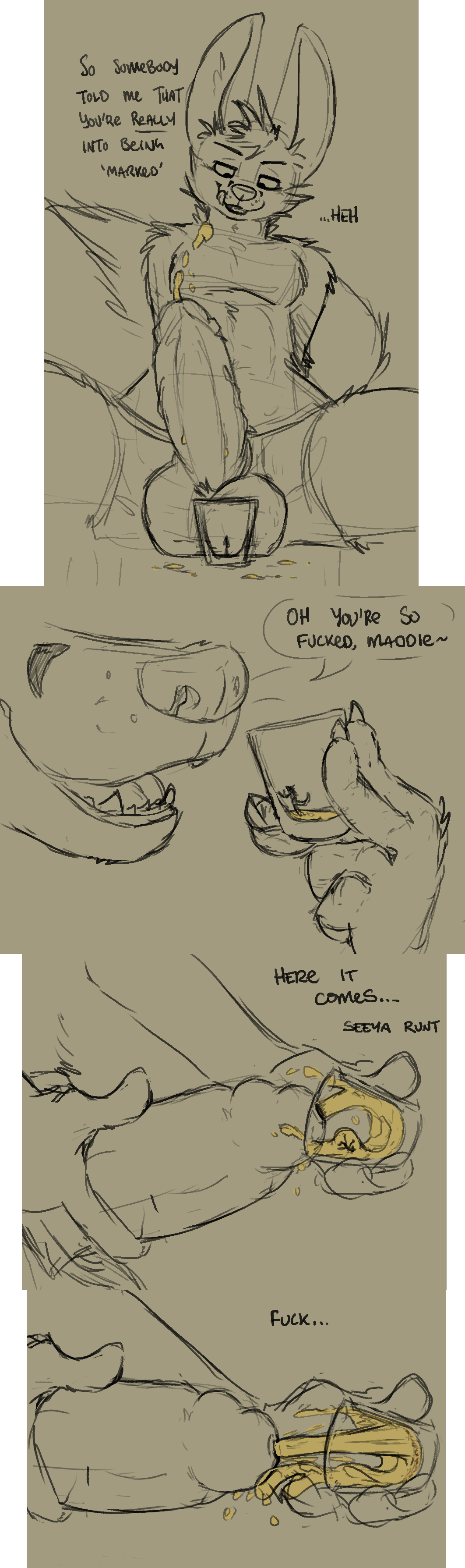 canine comic death drowning_in_piss macro micro peeing peeing_in_cup urinating urination urine urine_splatter urine_stream watersports