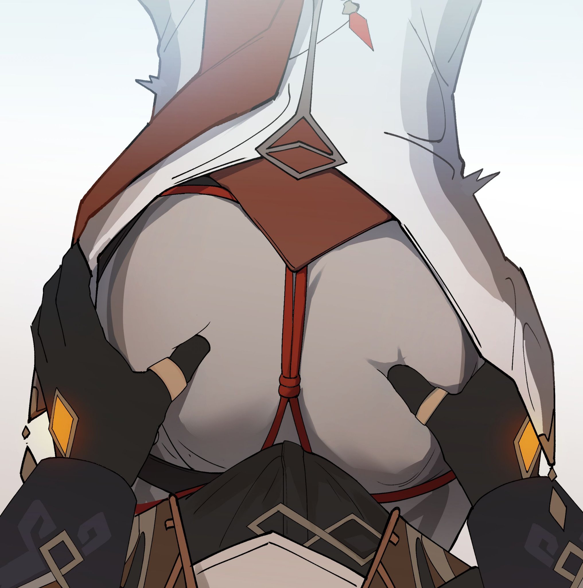 2boys, bondage, childe (genshin impact), erection, gay, genshin impact, hard penis, male, male only, penis, penis on ass, tartaglia (genshin impact), yaoi, zhongli (genshin impact)