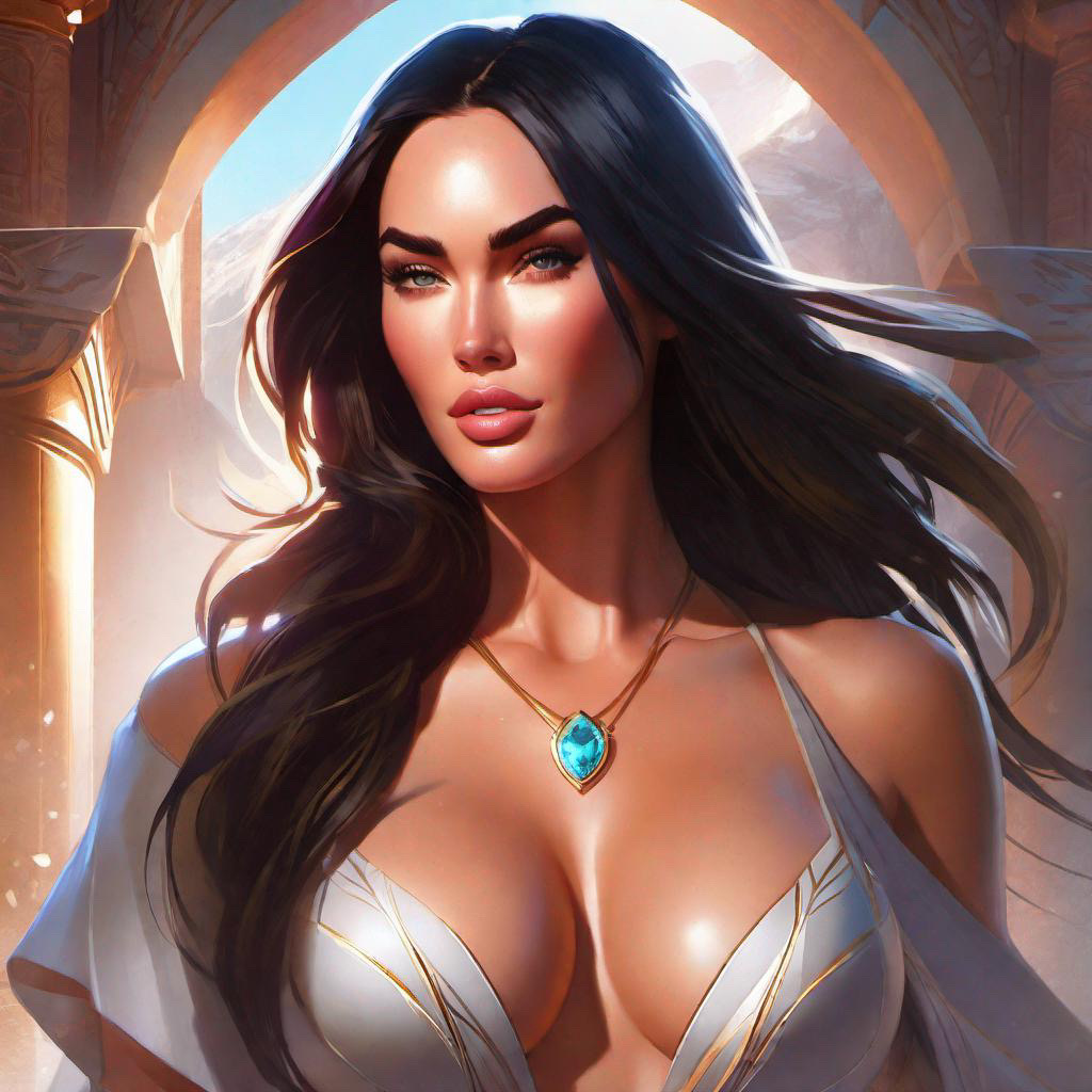 ai_generated big_breasts black_hair greek_mythology megan_fox tan_body