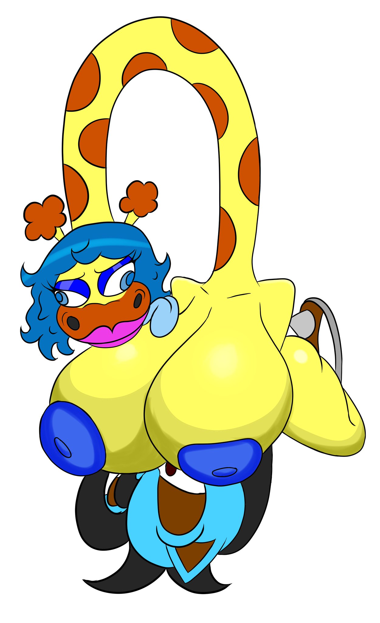 arcadethehedgehog big_breasts cowgirl_position doobus_goobus smothering sophie_(doobus_goobus)