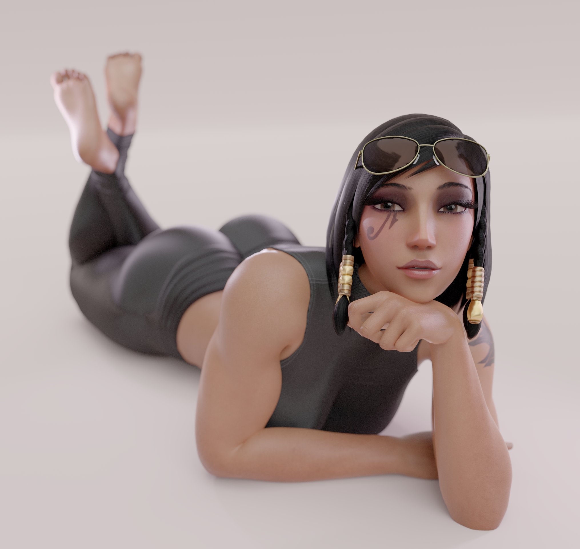 3d, female, overwatch, pharah, prone, trioodi