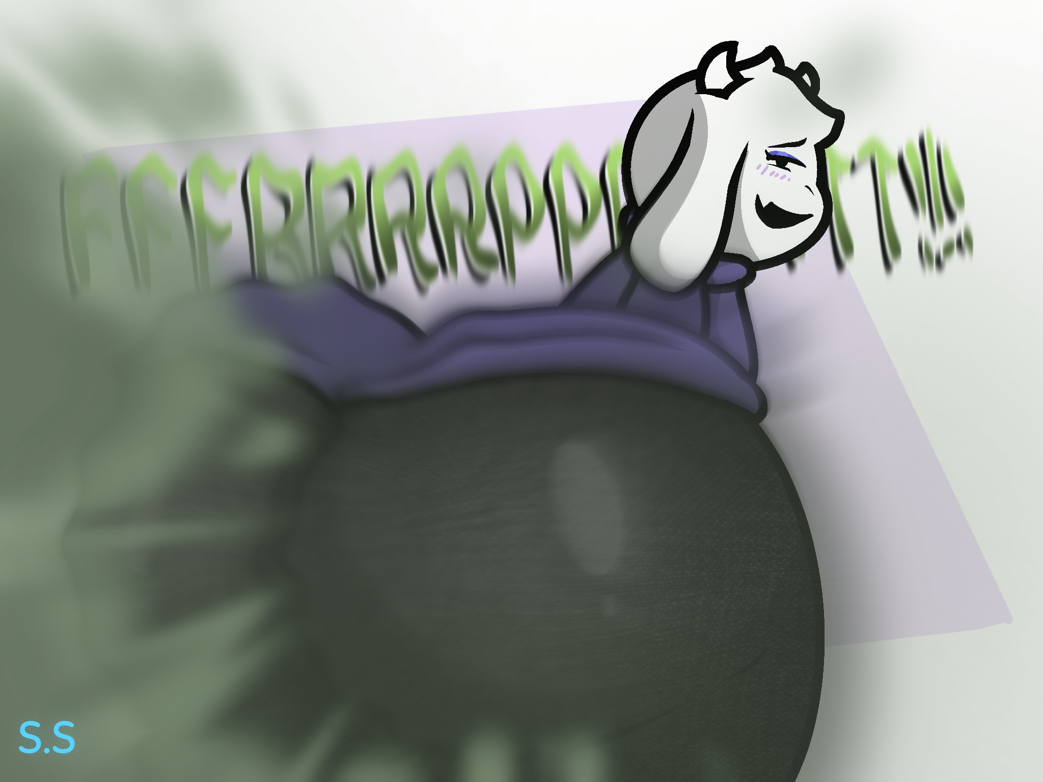 ass, ass focus, big ass, big breasts, big butt, blush, breasts, deltarune, deltarune chapter 2, fart, fart cloud, fart fetish, farting, farting at viewer, fat ass, fat butt, female, female focus, female only, goat, jeans, looking at viewer, looking back, onomatopoeia, pleasure, pleasure face, pleasured, sci-salandre, sweater, toriel, toriel (undertale), undertale, undertale (series)