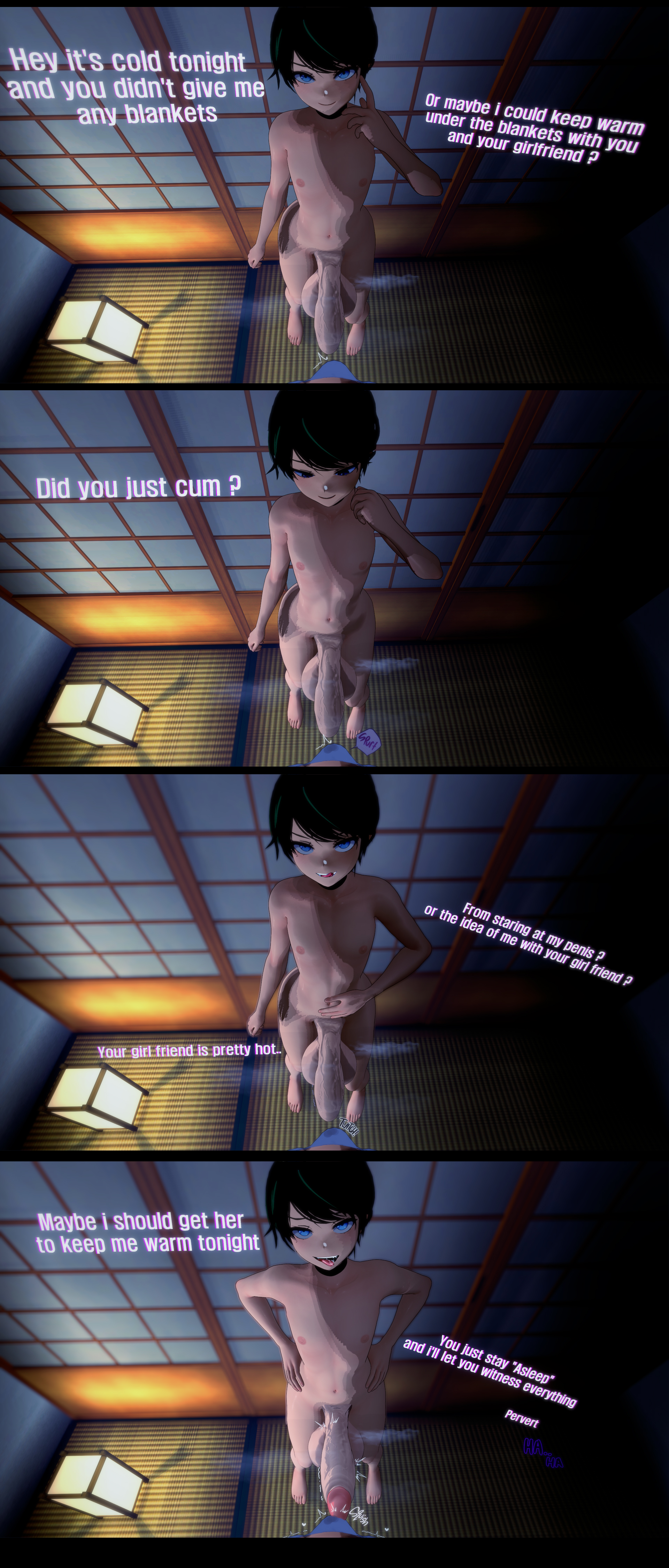 14inchforearm, 2boys, balls, cucked by femboy, feet, femboy is bigger, femboydom, https://www.pixiv.net/artworks/130422702, huge cock, humiliation, hung femboy, hung trap, koharu (14inchforearm), large balls, large penis, male, netorare, ntr, nude, penis, talking to viewer, trap is bigger