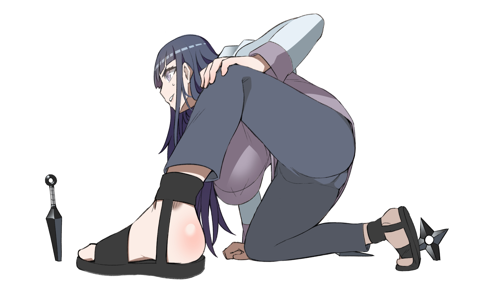 1girls, 2d, female, female focus, female only, hyuuga hinata, naruto, naruto (series), ukavonnak