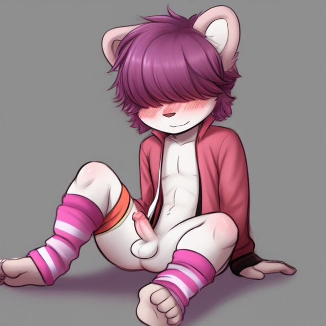 1boy, cub, gay, hair over eyes, male, male cub, male only, penis, yaoi, yiff