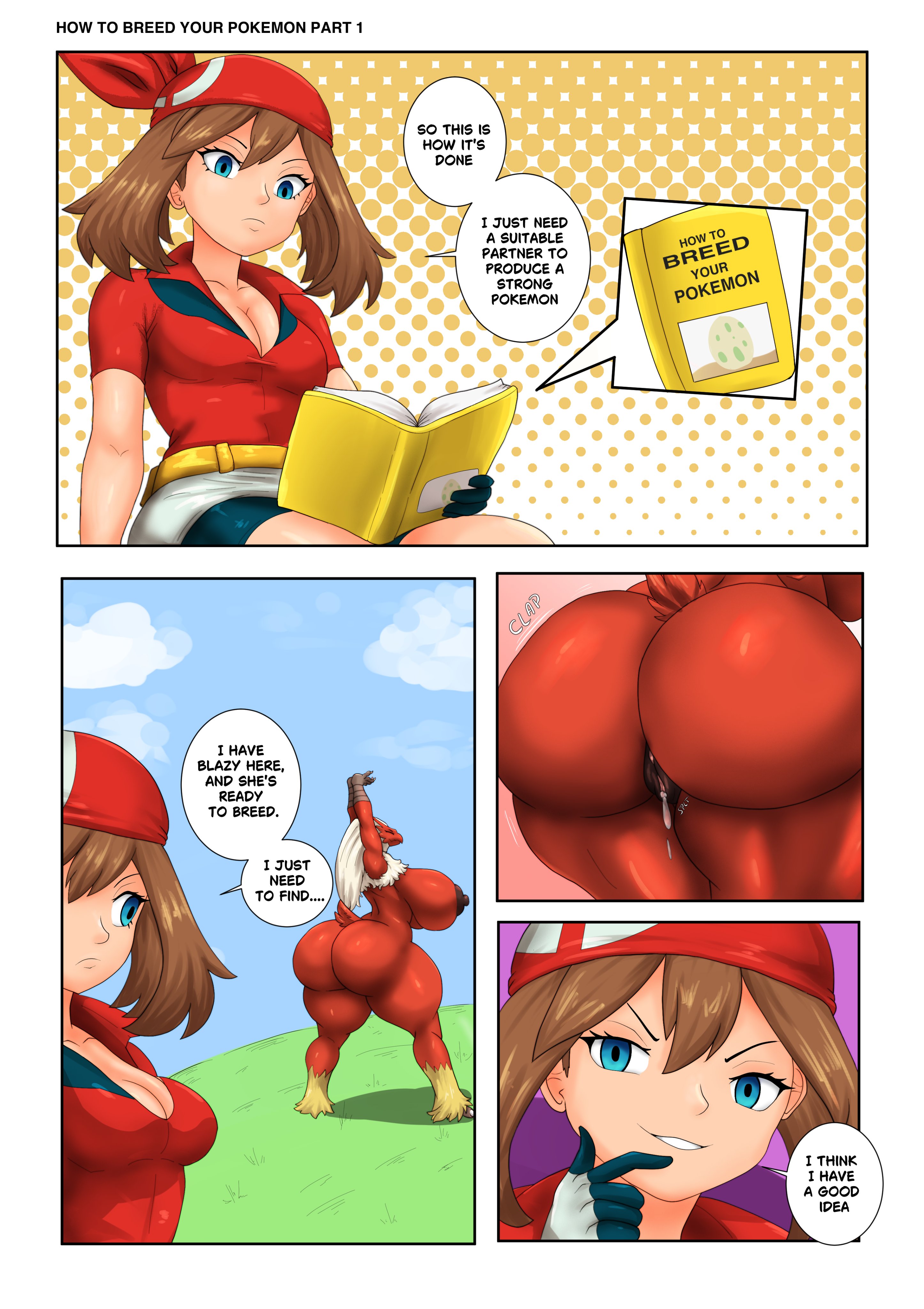 2girls, ass, big ass, big breasts, blaziken, breasts, female, hazel iic, huge ass, huge breasts, may (pokemon), pokemon, pokemon rse, pussy, pussy juice, pussy juice drip, thick ass, thick thighs