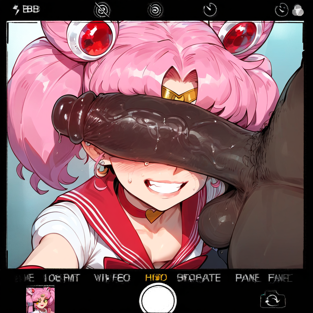 1:1 1boy 1girl 2024 ai_generated ambiguous_background balls bangs bishoujo_senshi_sailor_moon blush blush_lines blushing_at_viewer bow cant_see_the_haters cellphone_camera cellphone_picture cfnm chibi_usa choker circlet close-up clothed_female_nude_male clothing cock_hungry covered_eyes dark-skinned_male dark_skin earrings erect_penis erection eyebrows_visible_through_hair eyes_covered faceless_male facing_viewer female genitals grin hair_buns hair_ornament heart_choker heart_symbol horny horny_female huge_cock imminent_oral interracial large_penis light-skinned_female light_skin looking_at_viewer magical_girl male male/female male_pubic_hair naughty_face naughty_smile novelai parted_bangs parted_lips partial_male penis penis_covering_eyes penis_in_front_of_face penis_on_face penis_over_eyes phone_camera photoshoot pink_hair posing posing_with_penis pubic_hair red_bow red_choker red_ribbon red_sailor_collar ribbon sailor_chibi_moon sailor_senshi_uniform saliva seifuku selfie serafuku shortstack sleeveless social_media straight sweat testicles twin_buns twintails uncensored white_shirt white_topwear zawuardo