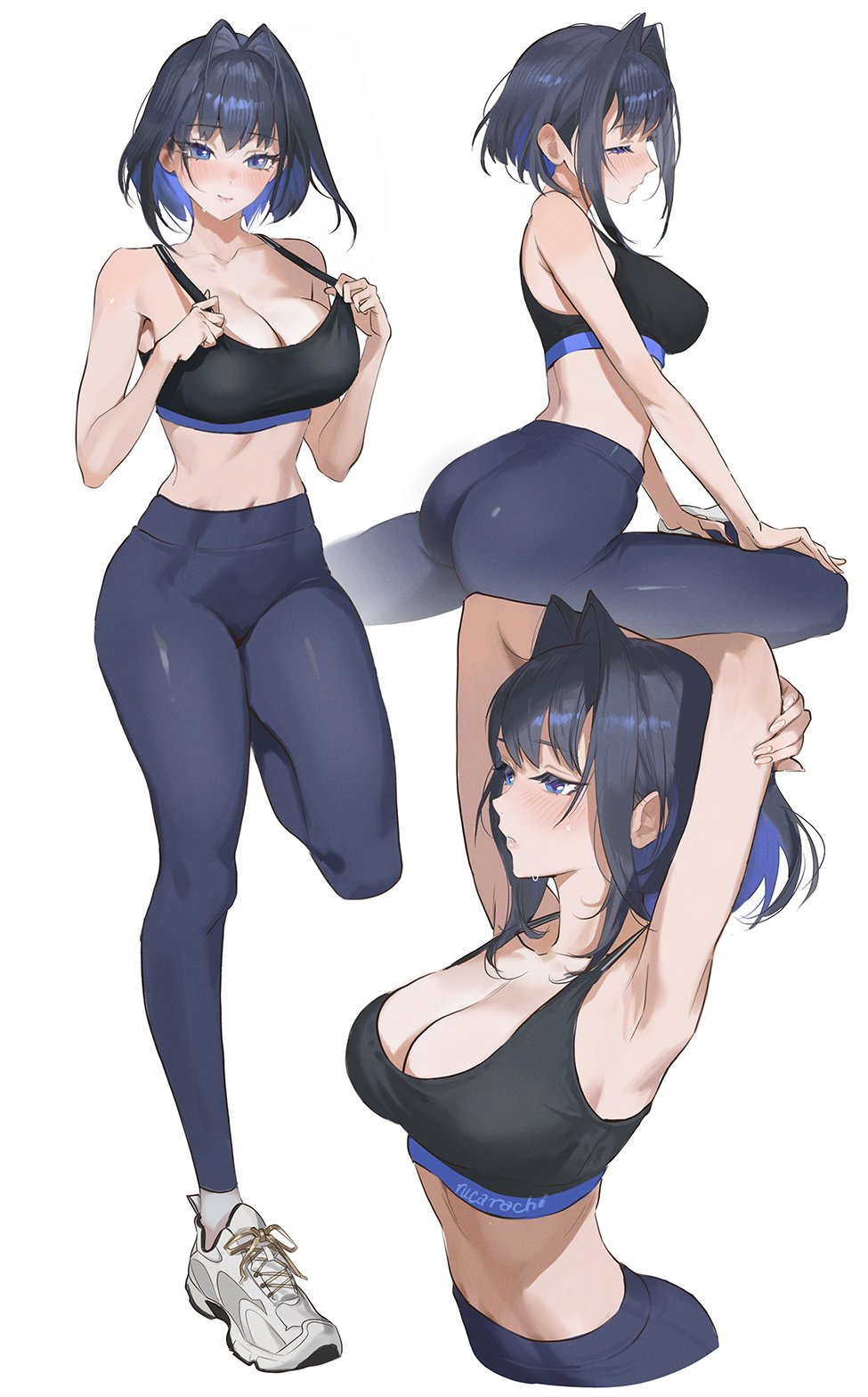 1girls armpit armpit_crease armpits arms_up ass big_ass big_breasts big_butt blue_eyes blue_hair busty cleavage clothed curves curvy fat_ass female female_only fully_clothed hololive hololive_english huge_breasts large_ass large_breasts large_butt light-skinned_female light_skin ouro_kronii rucarachi thick thick_ass thick_thighs thighs tight_clothing tight_pants working_out workout workout_clothes workout_clothing