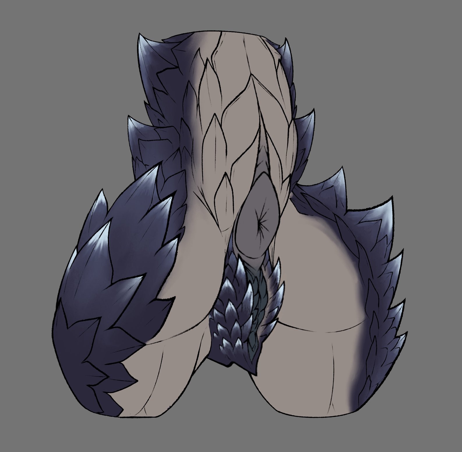 anthro, anus, capcom, dragon, dragon pussy, elder dragon, female, feral, monster hunter, monster hunter world, puffy anus, pussy, scales, tagme, two-tone body, velkhana, video games, yaboinoir