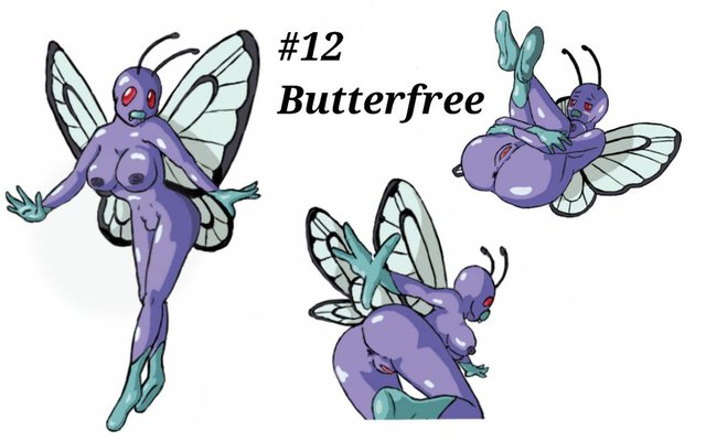 anthro back_view big_breasts butterfree darkimpulses female pokémon_(species) pokemon pussy tagme thick_thighs