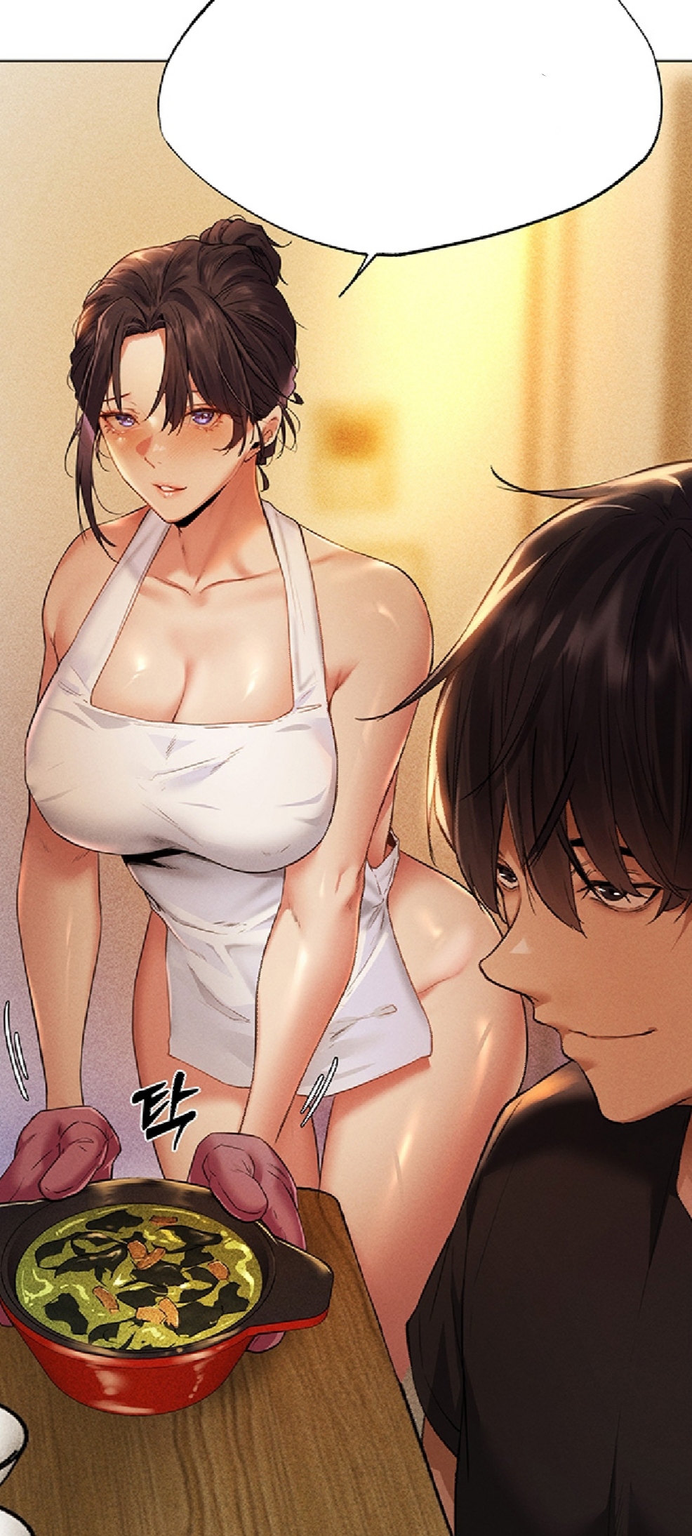 apron big_ass big_breasts cheating_boyfriend cheating_mother daughters_boyfriend ero404 girlfriends_mother hyuna_joo in-lawcest married_woman milf milf_hunting_in_another_world mother-in-law mother-in-law_and_son-in-law mother_and_daughters_boyfriend naked_apron son-in-law tagme thighs wide_hips