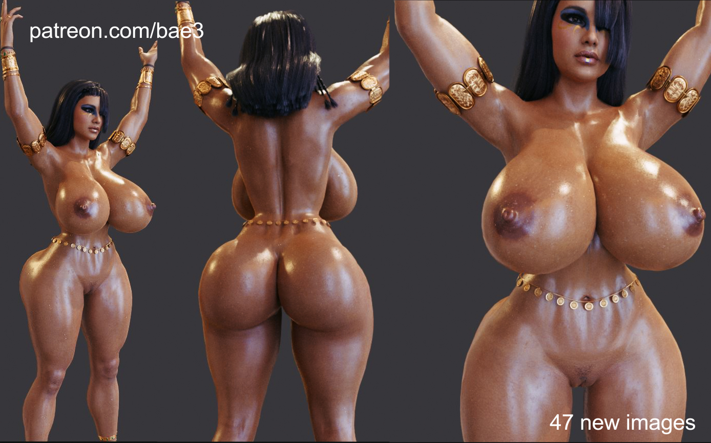 3d, 3d (artwork), ass, bae3, big ass, big breasts, big butt, blender, breasts, egyptian, egyptian mythology, farah, female, huge breasts, legend of queen opala, oiled