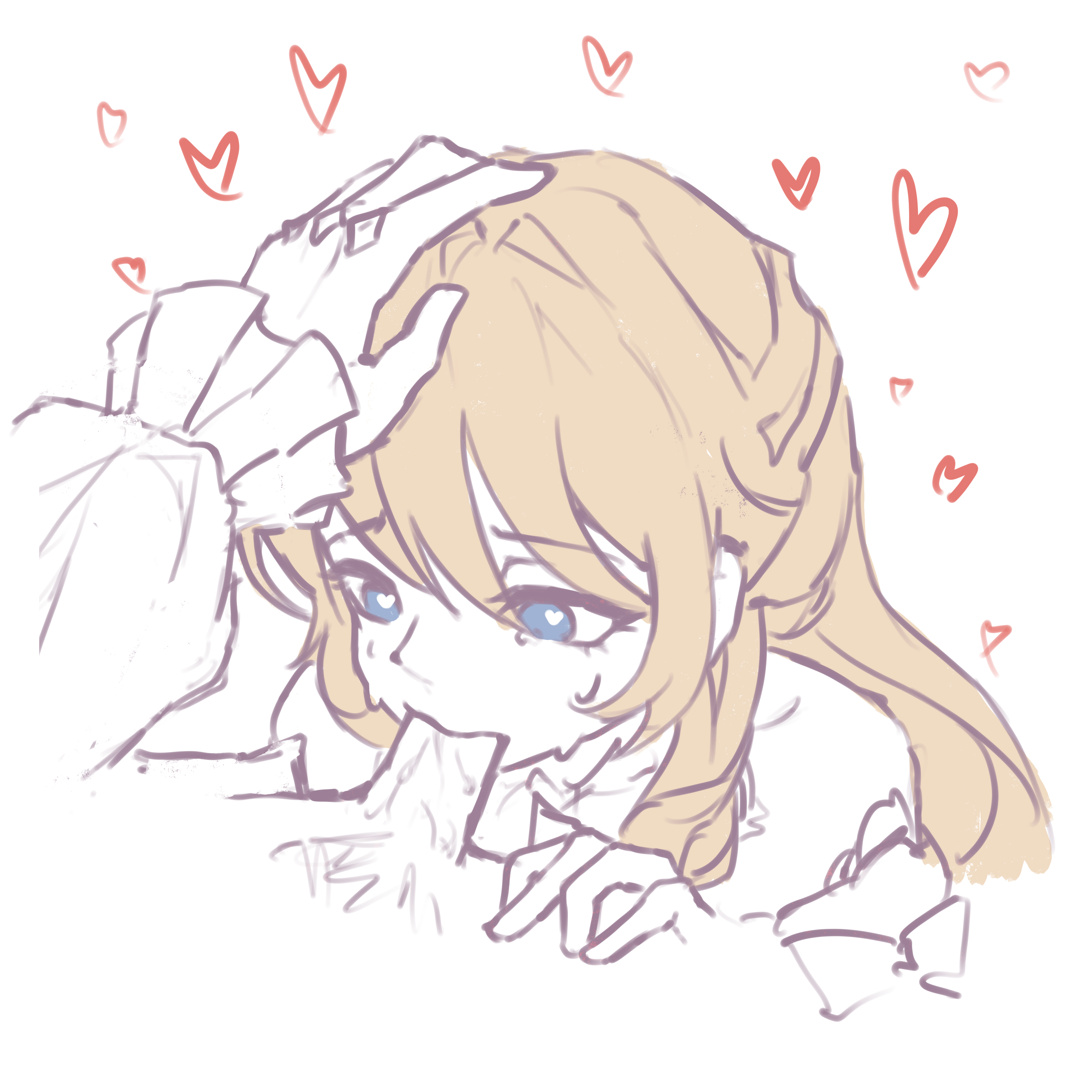 1boy, 1boy1girl, 1girls, blonde hair, blowjob, female, genshin impact, male, navia (genshin impact), neuvillette (genshin impact), offscreen male, oral, oral sex, penis, sucking penis, zhenyanya