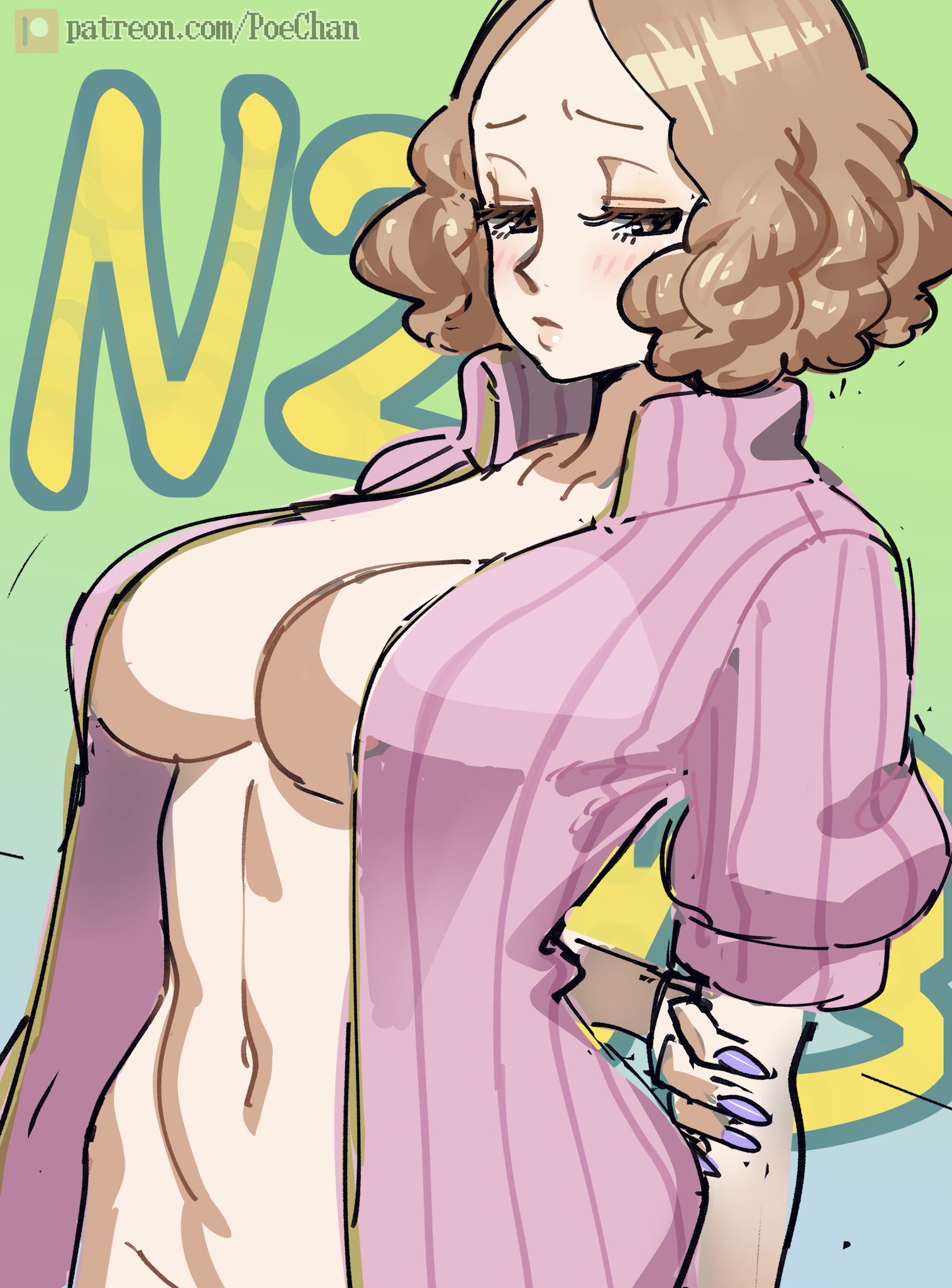 atlus, breasts, female, female human, female only, haru okumura, persona, persona 5, poechan, tagme, white skin