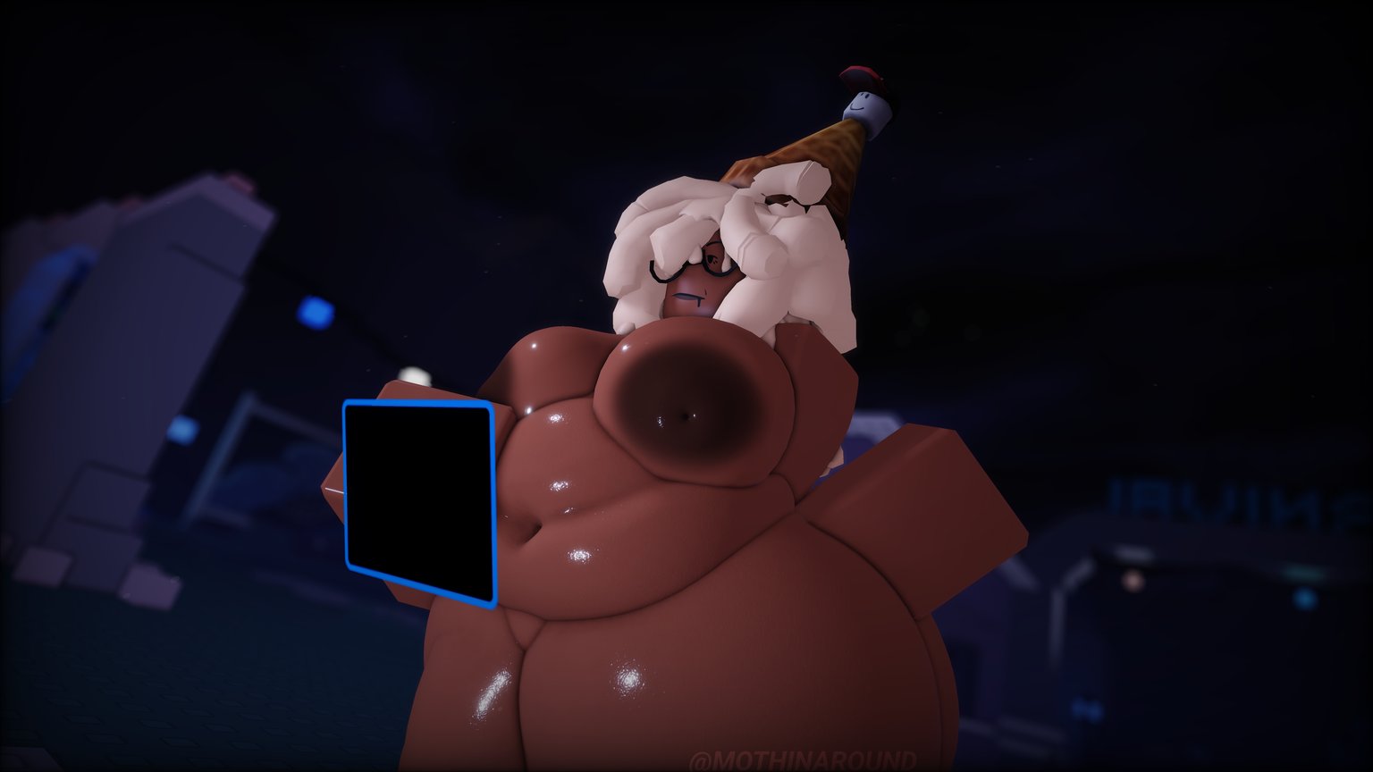 118o8, 1girls, 3d, areolae, big breasts, chubby female, forsaken (roblox), mothinaround, naked, roblox, roblox game, robloxian, slutmoth, tagme, thick thighs