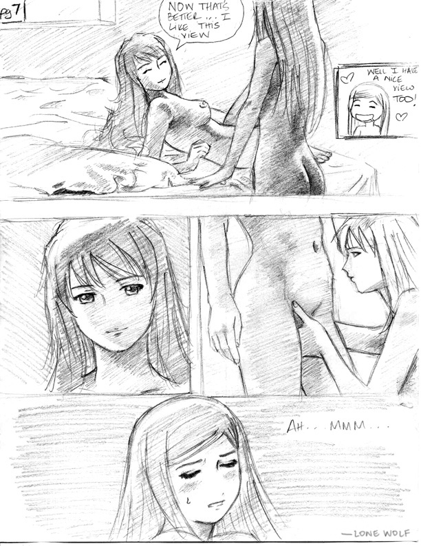 comic doujinshi female female/female female_only fingering fujino_shizuru intimate kuga_natsuki lesbian lone_wolf loving loving_couple monochrome multiple_girls mutual_yuri my-hime romantic shiznat small_breasts yuri