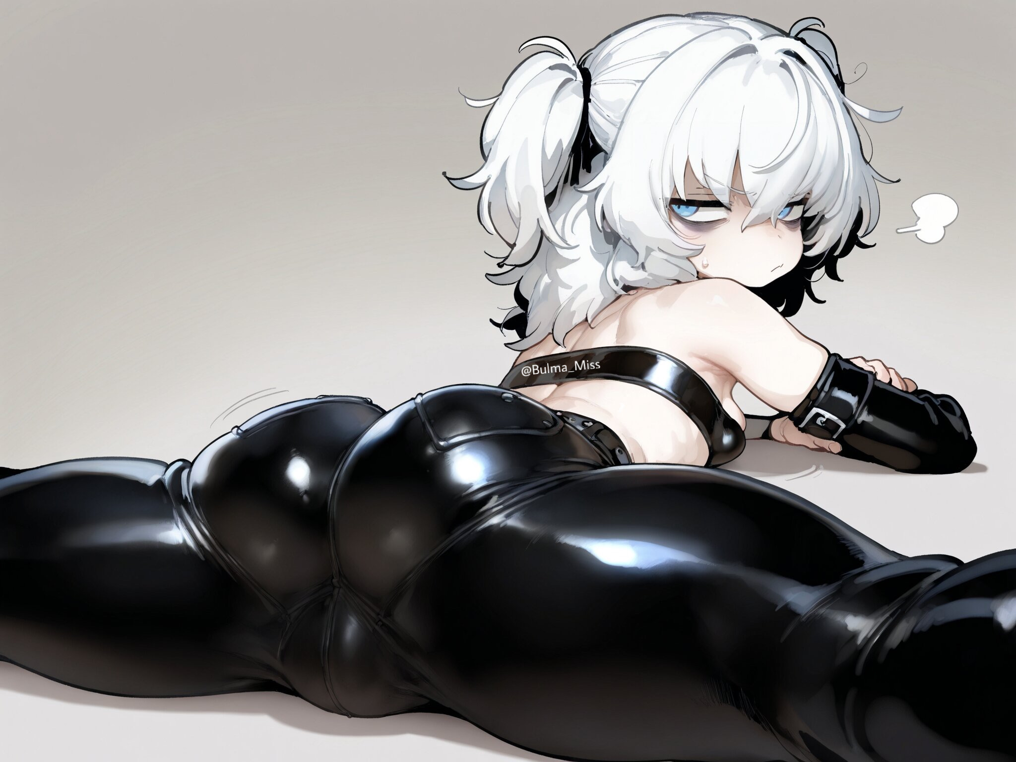 1girls, ai generated, belly button, big ass, big butt, blue eyes, bubble ass, bubble butt, camel toe, cameltoe, commission, dungeons and dragons, imminent sex, latex, latex armwear, latex clothing, latex legwear, latex pants, latex tubetop, leather, leather clothing, leather pants, lily buns, looking at viewer, looking back, mage, oatmealdood, oblivion, oc, original, pale-skinned female, shiny clothes, shortstack, skin tight, skyrim, small breasts, solo female, splits, submissive, submissive female, suggestive look, suggestive pose, the elder scrolls, thick ass, thick butt, thick thighs, tube top, tubetop, twintails, white hair