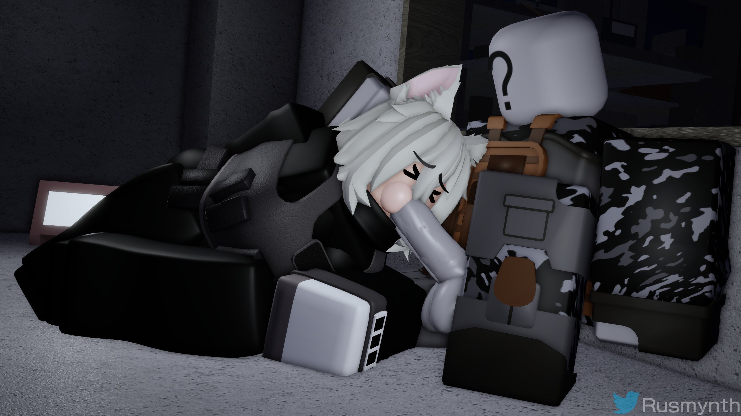 1boy, 1girls, 2021, 3d, anon, anti (phantom forces), artist signature, bulletproof vest, cheek bulge, closed eyes, clothed, clothed sex, duo, eyebrows visible through hair, faceless male, fellatio, female, female penetrated, fingerless gloves, genitals, grey skin, hair, hi res, indoors, light skin, light-skinned female, long hair, male, male penetrating, male/female, night, oral penetration, oral sex, original character, pale skin, pale-skinned female, penis, penis in mouth, phantom forces, pink ears, roblox, roblox game, robloxian, rusmynth, sitting, straight, straight sex, tactical gear, thick thighs, vest, white hair, wide hips, window