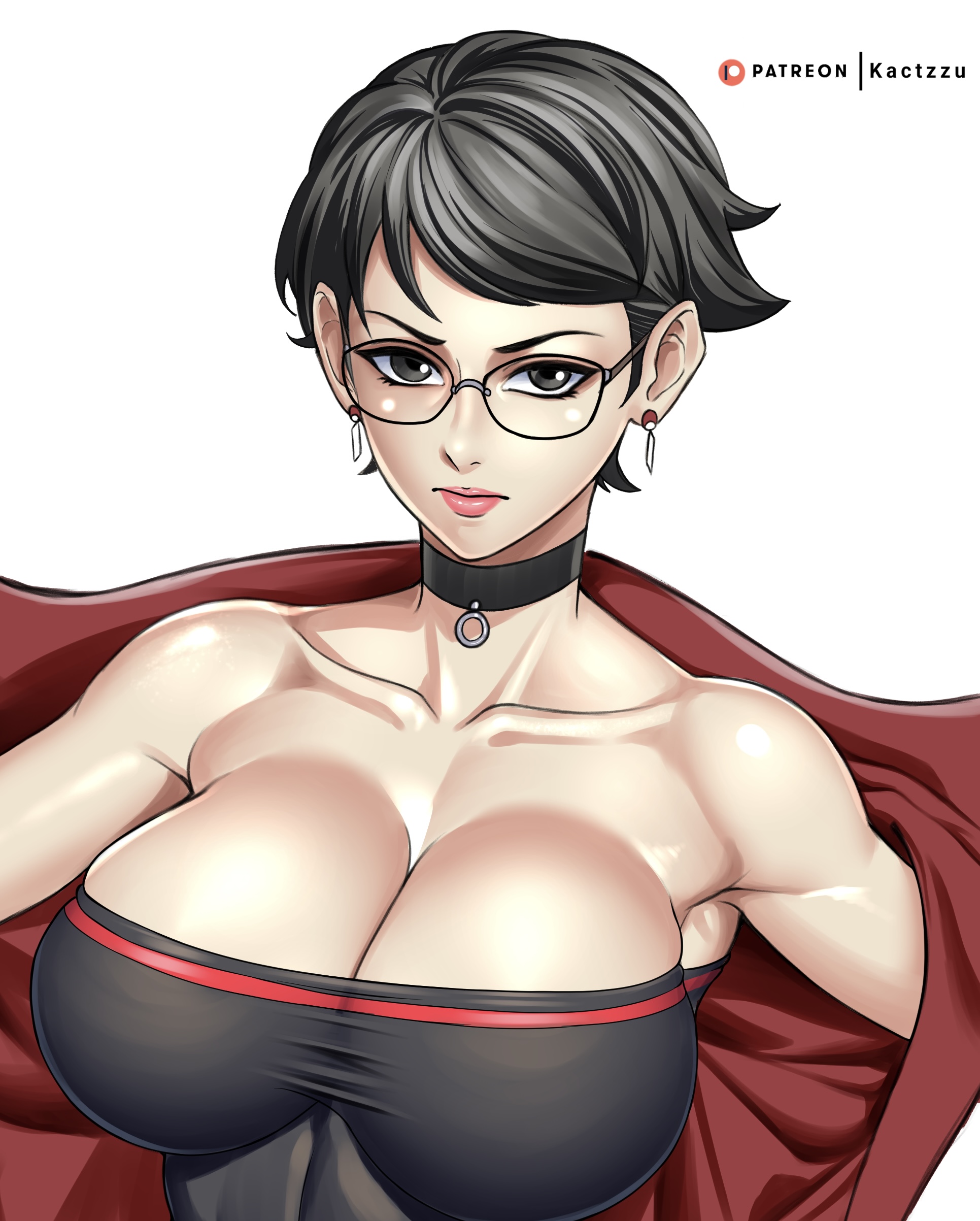 1girls, alternate breast size, big breasts, black eyes, black hair, boruto: two blue vortex, breasts, busty, choker, cleavage, curvaceous, curvy, curvy body, curvy female, curvy figure, earrings, female, glasses, huge breasts, kactzzu, large breasts, naruto, naruto (series), sarada uchiha, short hair, tagme, uchiha symbol, voluptuous
