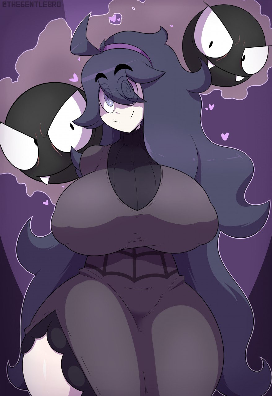 big breasts, breasts, clothed, female, ghost, hex maniac, nintendo, nipples visible through clothing, pokémon (species), pokemon, pokemon (species), thegentlebro