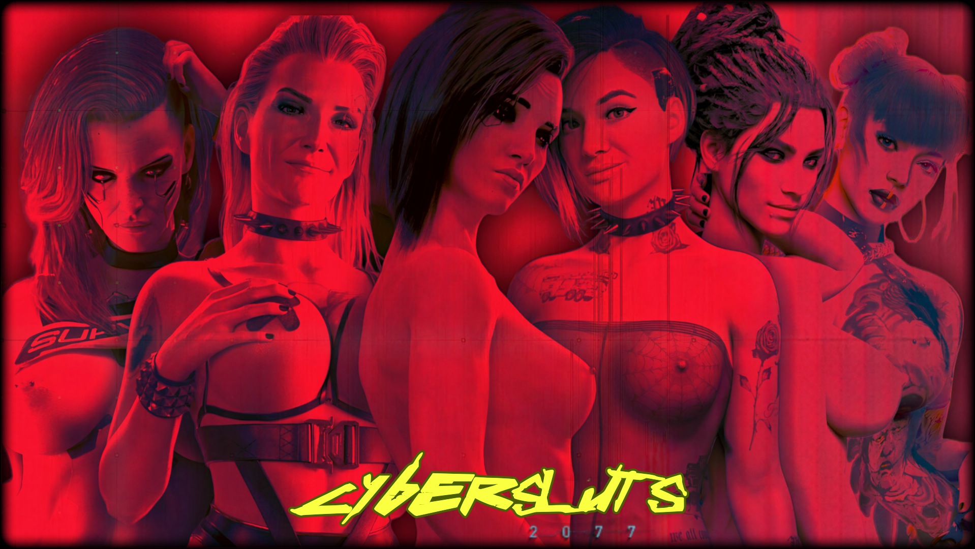 3d, 6+girls, 6girls, breasts, cheri nowlin, cyberpunk 2077, female, female only, gilf, judy alvarez, meredith stout, panam palmer, rogue amendiares, tagme, v (cyberpunk 2077), valerie (cyberpunk 2077), wallpaper