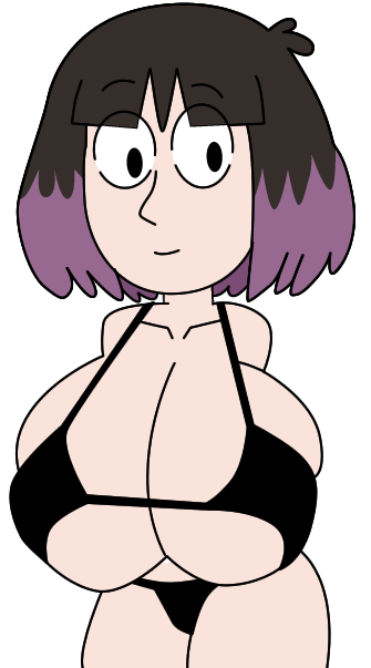 black_eyes black_hair ec-707 hilda_(series) kaisa_(hilda) pale-skinned_female purple_hair tagme transparent_background two_tone_hair