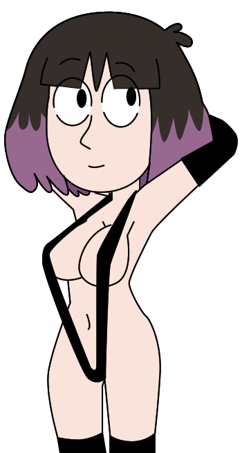 black_eyes black_hair ec-707 hilda_(series) kaisa_(hilda) pale-skinned_female purple_hair tagme transparent_background two_tone_hair