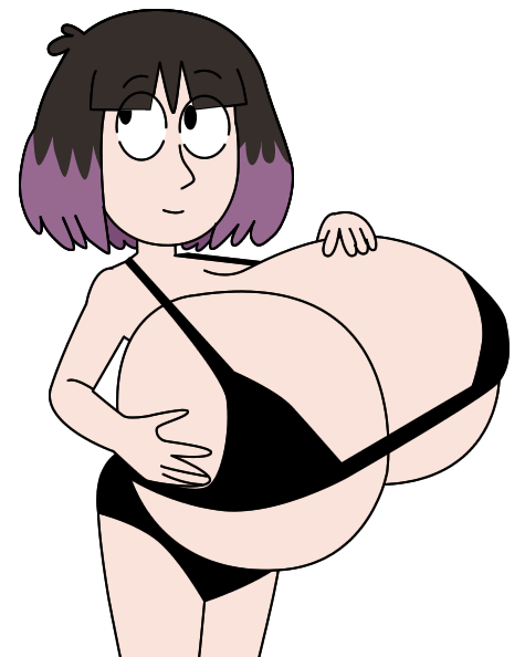 black_eyes black_hair ec-707 hilda_(series) kaisa_(hilda) pale-skinned_female purple_hair tagme transparent_background two_tone_hair