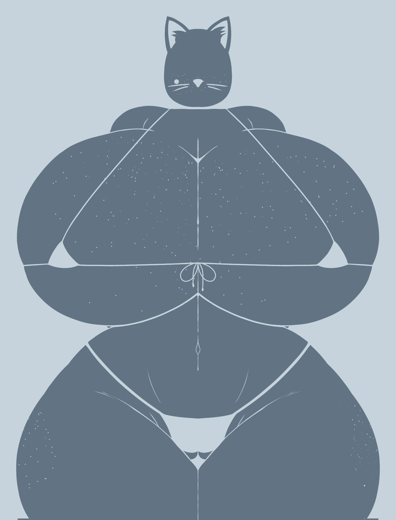 ass, big breasts, breasts, default profile, female, front view, minimalist, neko, nekomimi, nude, nude female, profile picture, tagme, thick ass, thick thighs, videogamedunky