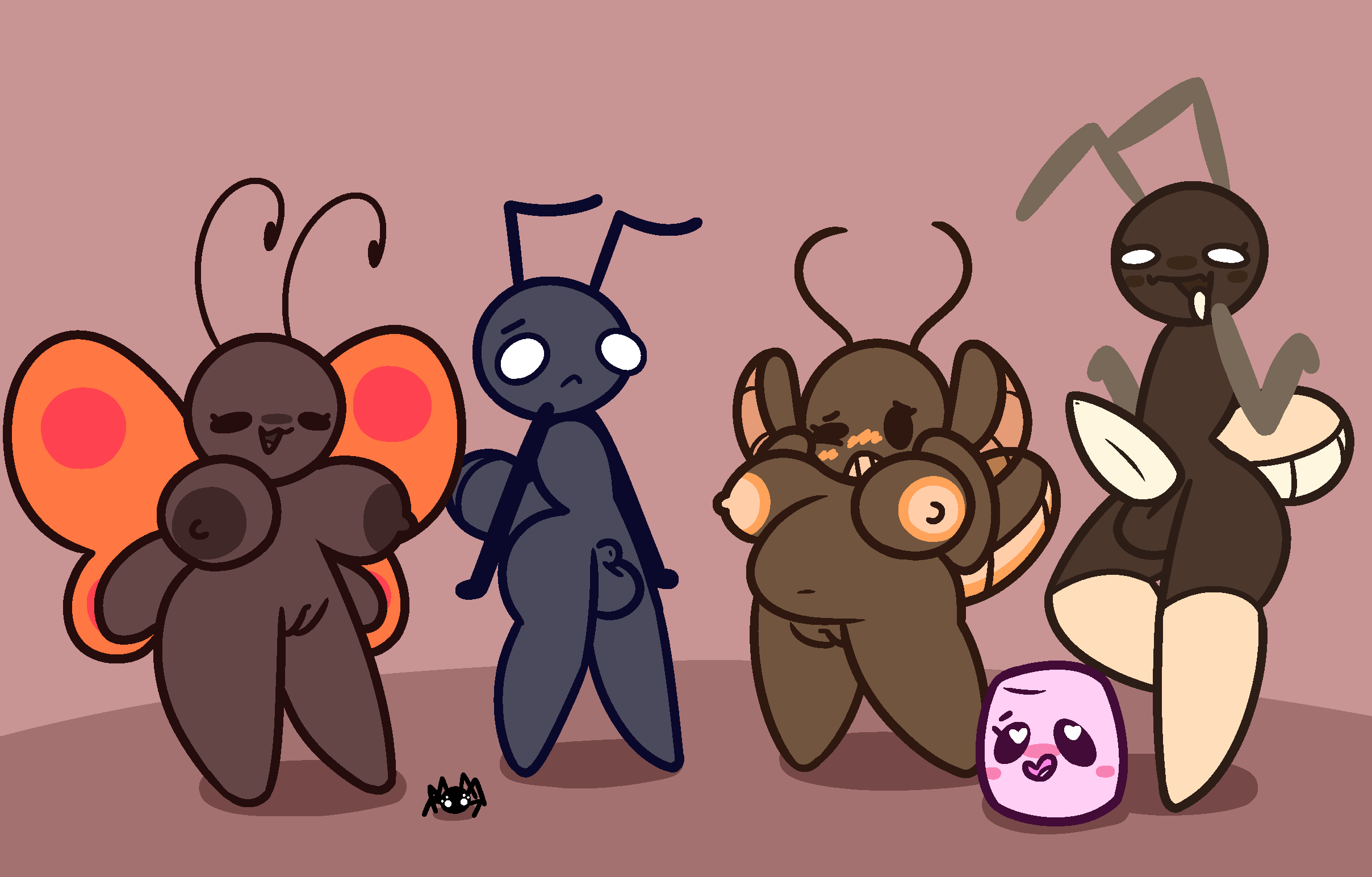 <3 <3_eyes 2ambiguous 2boys 2girls ant_(mallow_on_a_stick) antennae antennae_(anatomy) areola areolae ball_sack balls ballsack big_breasts black_body black_eyes black_skin blush blush_lines blushing breasts breasts_out brown_body brown_skin butterfly_(mallow_on_a_stick) erection eyes firefly_(mallow_on_a_stick) flaccid foreskin heart heart-shaped_pupils heart_eye heart_eyes hidden_penis high_resolution highres inhuman_genetalia insect insects mallow_(mallow_on_a_stick) mallow_on_a_stick multiple_boys multiple_females multiple_girls multiple_males nude nude_female nude_male puffy_pussy pussy pussy_visible shy_ant_(mallow_on_a_stick) size_difference small spider_(mallow_on_a_stick) teeth teeth_clenched teeth_showing teeth_visible testicles vagina white white_penis wings