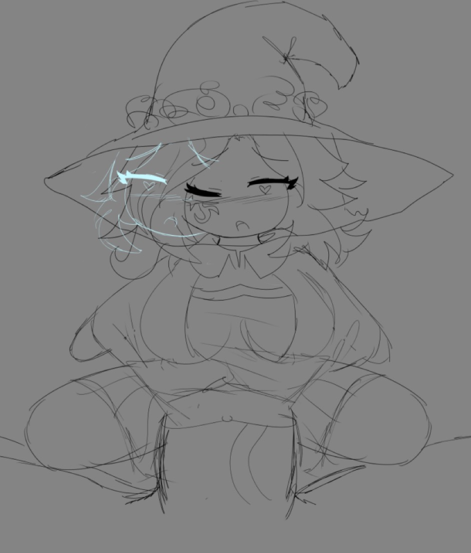 belly_bulge big_breasts big_dom_small_sub blush breasts elden_ring female heart-shaped_pupils mistpirit onahole one_eye_closed penis_bigger_than_body plushie ranni_the_witch sex short_hair sketch smaller_female tagme witch witch_hat