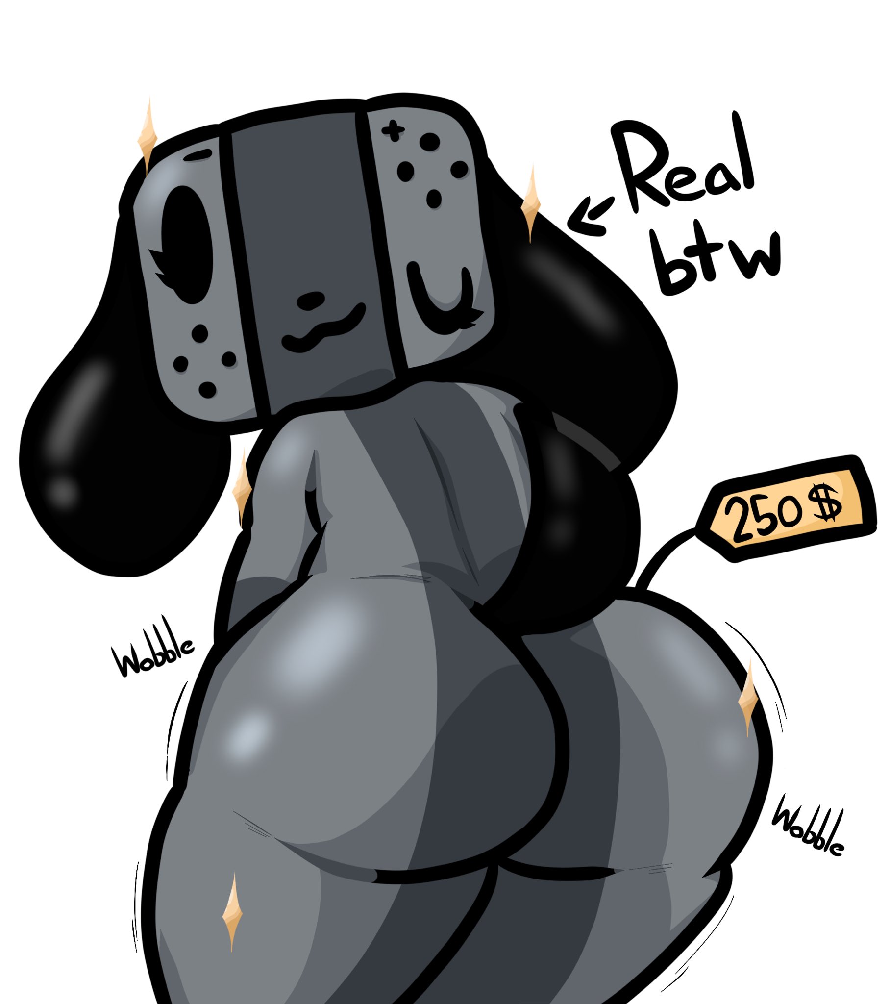 ass, furry, lewdewott, nintendo, presenting hindquarters, switch dog