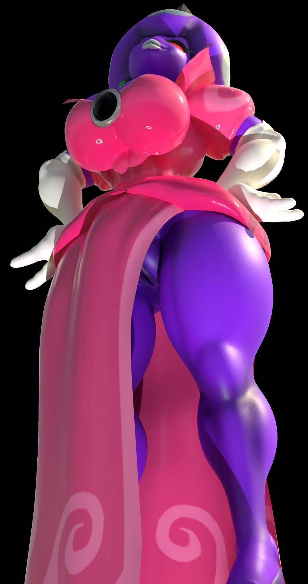 1girls 3d 3d_(artwork) adri164 alien big_breasts big_thighs blender_(software) bottomless breasts brooch clothed clothing crown curvy dress earrings elbow_gloves female female_only gloves hands_on_hips heels high_heels lips looking_up low-angle_view mario_(series) mario_and_luigi_(series) mature mature_female nintendo no_nose no_panties no_pupils pink_dress pink_eyes princess_shroob puffy_sleeves purple-skinned_female purple_body purple_heels purple_high_heels purple_skin pussy red_eyes shiny_skin solo split_dress tagme thick thick_hips thick_thighs thighs white_gloves white_lips wide_hips