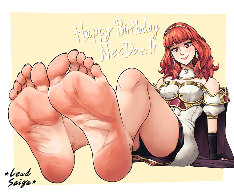 1girls arm_support ass bare_shoulders barefoot big_feet bike_shorts black_gloves black_panties black_shorts blunt_bangs border breasts cape celica_(fire_emblem) commentary commission dress earrings english_commentary english_text feet female female_only fingerless_gloves fire_emblem fire_emblem_echoes:_shadows_of_valentia foot_fetish foot_focus foreshortening fully_clothed gloves gold_trim jewelry knees_up legs lewdsaiga light_brown_background long_hair looking_at_viewer medium_breasts nintendo off-shoulder_dress off_shoulder on_ground orange_hair panties pantyshot puffy_short_sleeves puffy_sleeves purple_cape short_sleeves shorts shorts_under_dress sitting smile soles solo solo_female text thighs tiara toenails toes underwear upskirt white_border white_dress