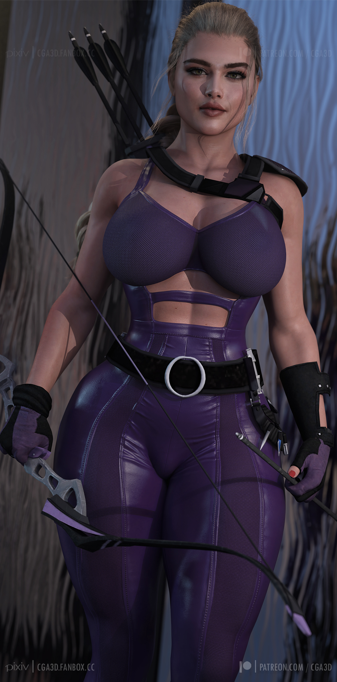 1girls, 3d, aged up, ass, athletic, athletic female, big ass, big breasts, bottom heavy, breasts, busty, cga3d, chest, cleavage, cosplay, curvy, erotichris, eyebrows, eyelashes, eyes, female, female focus, female only, fit, fit female, florence pugh, fully clothed, fusion, fusion character, hair, hawkeye (cosplay), hawkeye (series), hips, hourglass figure, huge ass, huge breasts, human, human only, kate bishop, kate bishop (cosplay), large ass, large breasts, legs, light skin, light-skinned female, lips, marvel, marvel cinematic universe, marvel comics, mature, mature female, slim, slim waist, solo, thick, thick hips, thick legs, thick thighs, thighs, top heavy, top heavy breasts, upper body, voluptuous, voluptuous female, waist, watermark, wide hips, yelena belova