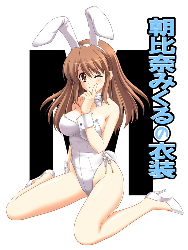 asahina_mikuru bare_legs bunny_ear bunny_girl bunnysuit cosplay high_heels kemonomimi masakichi_(crossroad) shoes suzumiya_haruhi_no_yuuutsu tail usamimi