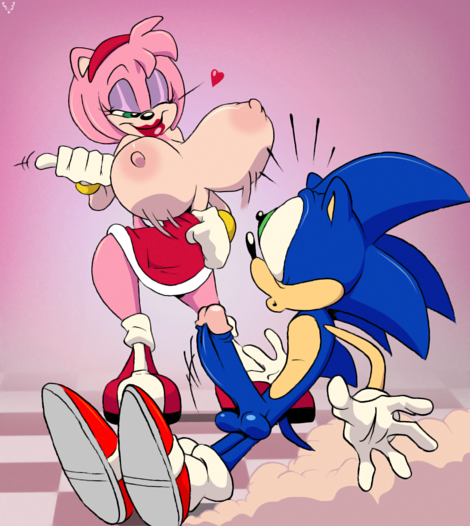 1boy 1girls 2020s 2023 2023s 20s american_sonic amy_rose animal_ears anthrofied big_breasts bounce bouncing_breasts digital_drawing_(artwork) digital_media_(artwork) erect_nipples erection female flashing flashing_breasts hedgehog_boy hedgehog_girl hi_res huge_breasts large_breasts lipstick male male/female sega slb sonic_(series) sonic_the_hedgehog sonic_the_hedgehog_(series) video_games