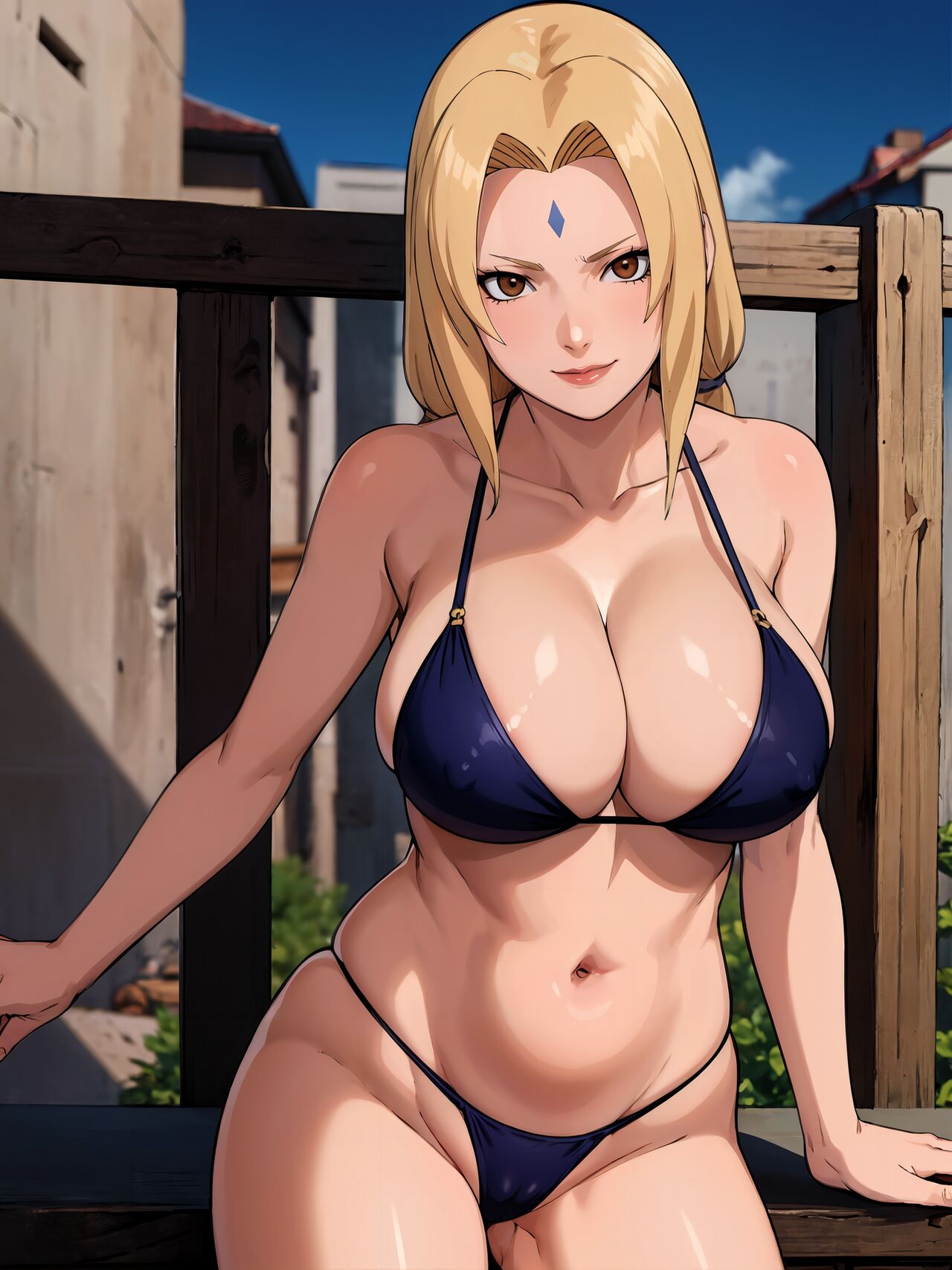 1girls, ai generated, breast grab, breasts, female, huge breasts, large breasts, long hair, nai diffusion, naruto, naruto (series), naruto shippuden, solo, stable diffusion, tsunade