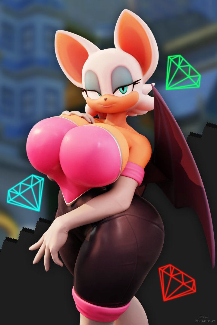 1girls 2023 3d 3d_(artwork) 3d_model 3d_render anthro arm_gloves ass bat_wings big_ass big_breasts big_ears blurry_background breasts curvaceous curvy curvy_figure emerald_(gem) eyelashes female female_focus female_only front_view fully_clothed furry geodat64 half-closed_eyes hourglass_figure huge_breasts large_breasts looking_at_viewer mature_female mobian mobian_(species) mobian_bat rouge_the_bat rouge_the_bat_(valorlyz) sega smile solo solo_female sonic_(series) sonic_adventure_2 sonic_the_hedgehog_(series) thick_thighs valorlynz voluptuous white_hair wide_hips winged_humanoid wings