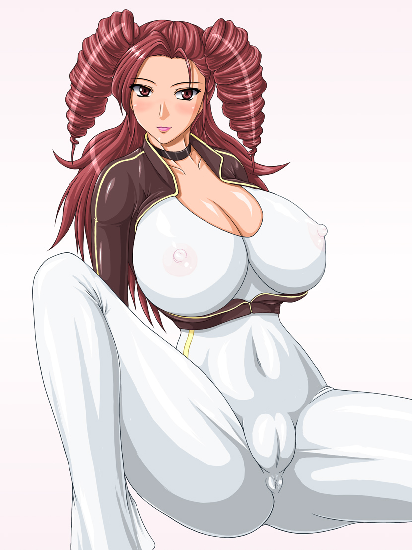 anus ass bb blush breasts cameltoe cleavage cute drill_hair heroman large_breasts makoto_(mk10) milf nipples skin_tight smile thick_thighs thighs uncensored vera_collins