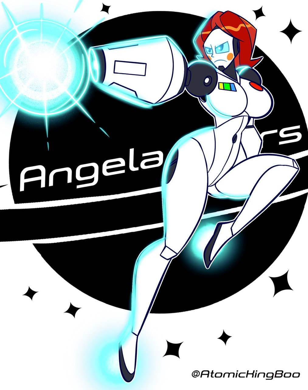 1girls 5_fingers 5n-g31 android android_girl angela_gears artist_name athletic athletic_female atomickingboo avery_gears big_breasts blue_eyes breasts busty cleavage curvaceous curves curvy curvy_figure digital_media_(artwork) droid eyebrows eyelashes eyes female female_focus female_only fit fit_female gynoid hair hips hourglass_figure huge_breasts humanoid large_breasts legs light-skinned_female light_skin lips machine machine_girl metal metal_body metallic metallic_body metallic_woman original original_character red_hair robot robot_girl short_hair the_space_angels thick thick_legs thick_thighs thighs top_heavy upper_body voluptuous waist white_body white_skin wide_hips