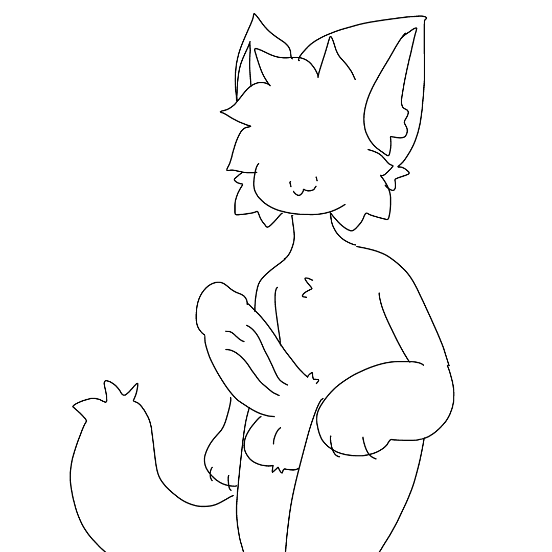 anthro anthro_cat cock_out furry furry_only line_art nsfwdt2 penis penis_out