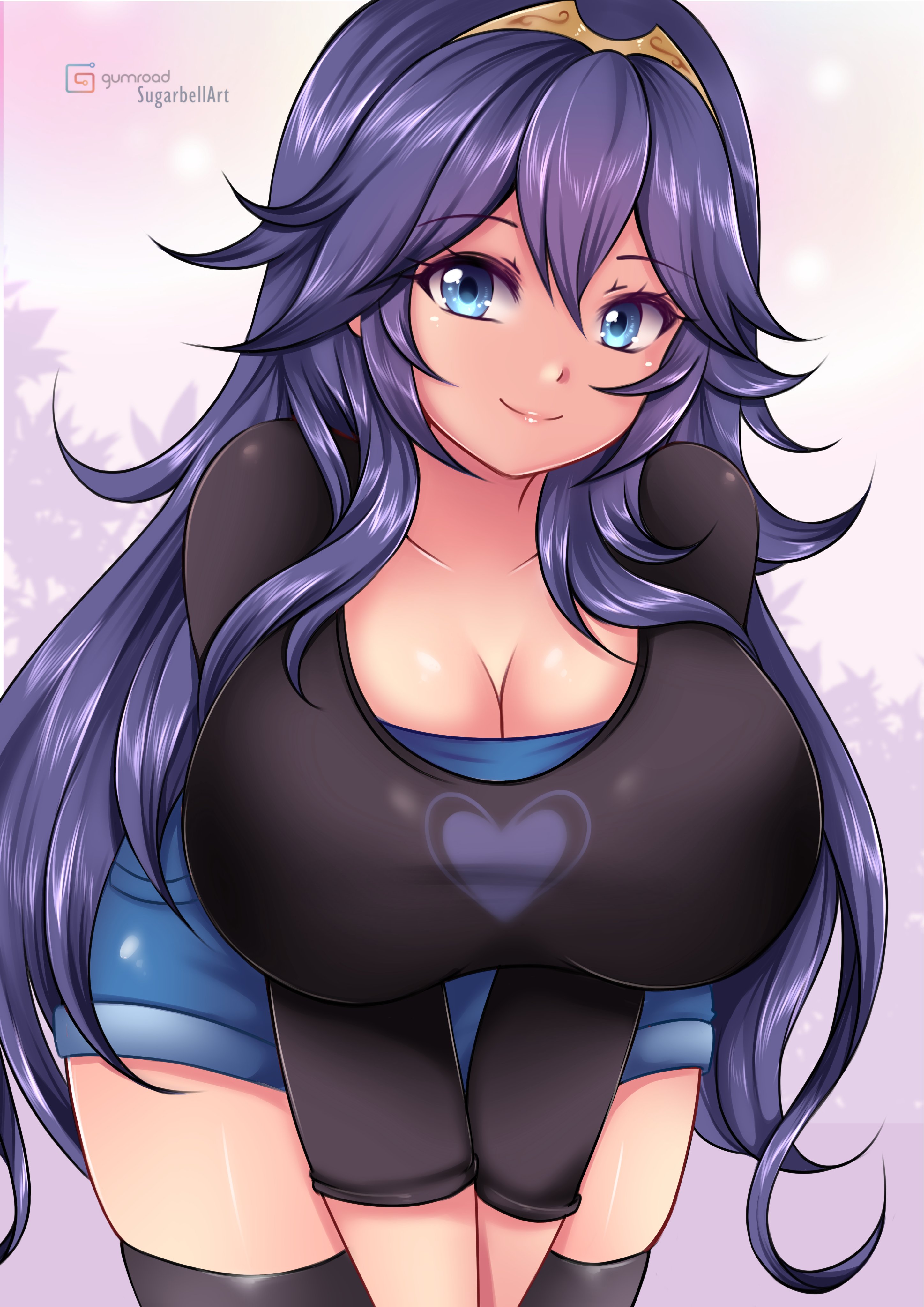 alternate breast size, breasts, female, female only, fire emblem, fire emblem awakening, huge breasts, looking at viewer, lucina (fire emblem), nintendo, solo, sugarbell